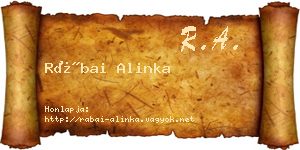 Rábai Alinka névjegykártya